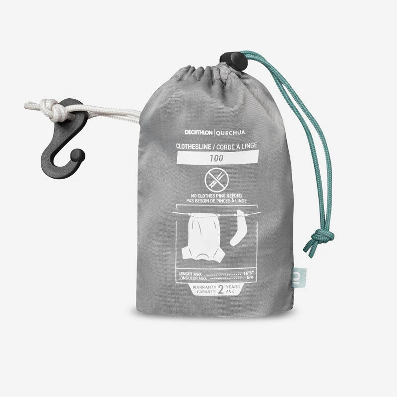 Quechua CORDE À LINGE POUR LE CAMPING - 5 MÈTRES 1 Quechua CORDE À LINGE POUR LE CAMPING - 5 MÈTRES