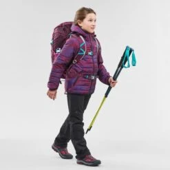 Quechua -Quechua doudoune de randonnee enfant mh500 violet print 7 15 ans 1