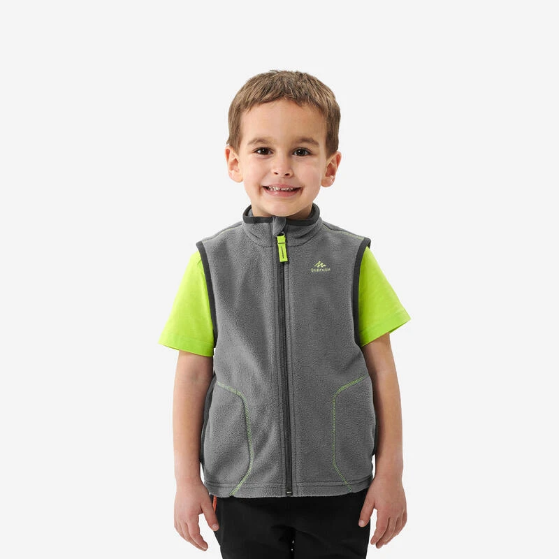 Quechua Gilet Polaire Sans Manche De Randonnée - MH150 Gris - Enfant 2 - 6 Ans 1 Quechua Gilet Polaire Sans Manche De Randonnée - MH150 Gris - Enfant 2 - 6 Ans