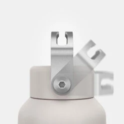 Quechua Gourde Inox 0,6L Avec Bouchon à Vis Pour La Randonnée - Blanc -Quechua gourde inox 06l avec bouchon a vis pour la randonnee blanc 4