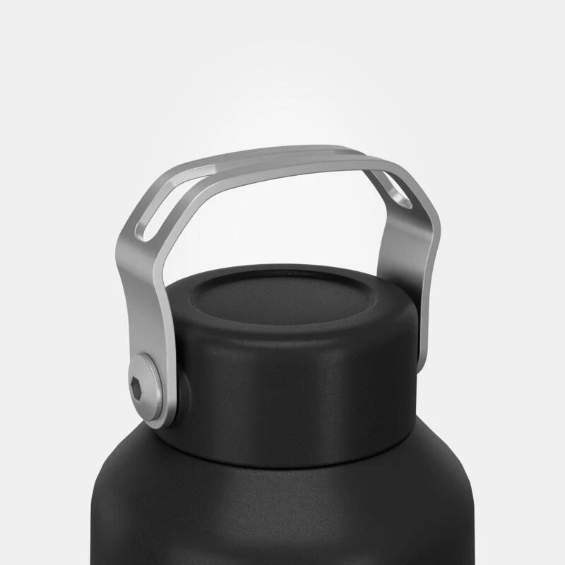 Quechua Gourde Inox 1L Avec Bouchon à Vis Pour La Randonnée - Noir 4 Quechua Gourde Inox 1L Avec Bouchon à Vis Pour La Randonnée - Noir – Image 4