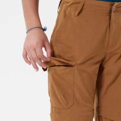 Quechua Pantalon De Randonnée Modulable Enfant MH550 Marron Foncé 7-15 Ans -Quechua pantalon de randonnee modulable enfant mh550 marron fonce 7 15 ans 6