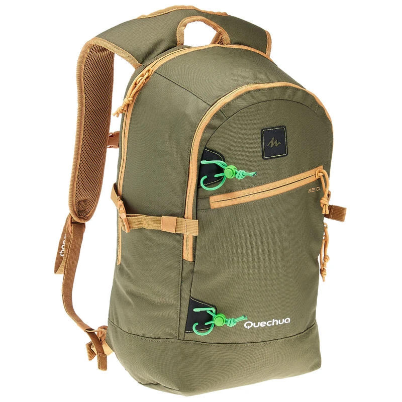 Quechua Sac à Dos E 22 CL Vert/beige, 22 Litres 2 Quechua Sac à Dos E 22 CL Vert/beige, 22 Litres – Image 2