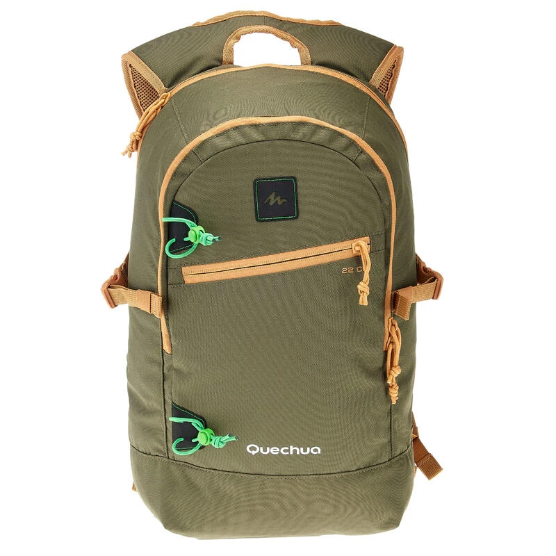 Quechua Sac à Dos E 22 CL Vert/beige, 22 Litres 1 Quechua Sac à Dos E 22 CL Vert/beige, 22 Litres