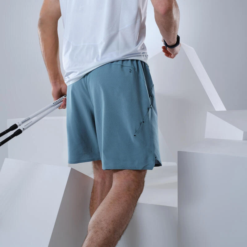 Quechua Short De Randonnée Rapide FH 900 Homme Bleu Tempête. 5 Quechua Short De Randonnée Rapide FH 900 Homme Bleu Tempête. – Image 5