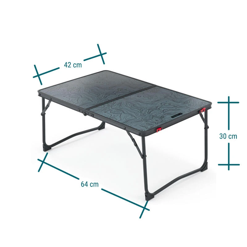 Quechua TABLE BASSE PLIANTE DE CAMPING - MH100 - GRISE 2 Quechua TABLE BASSE PLIANTE DE CAMPING - MH100 - GRISE – Image 2