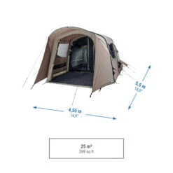 Quechua Tente Gonflable De Camping - AirSeconds 4.2 Polycoton - 4 Personnes - 2 Chambres -Quechua tente gonflable de camping airseconds 42 polycoton 4 personnes 2 chambres 2