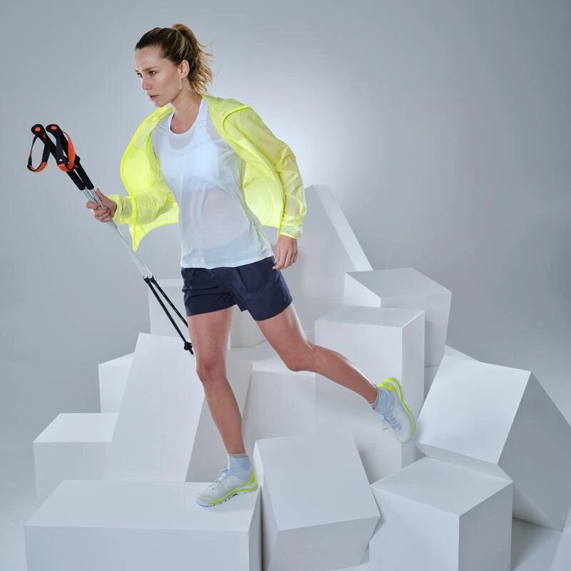 Quechua Veste Coupe Vent Ultra Légère De Randonnée Rapide Femme FH 500 Hélium Wind Jaune 2 Quechua Veste Coupe Vent Ultra Légère De Randonnée Rapide Femme FH 500 Hélium Wind Jaune – Image 2