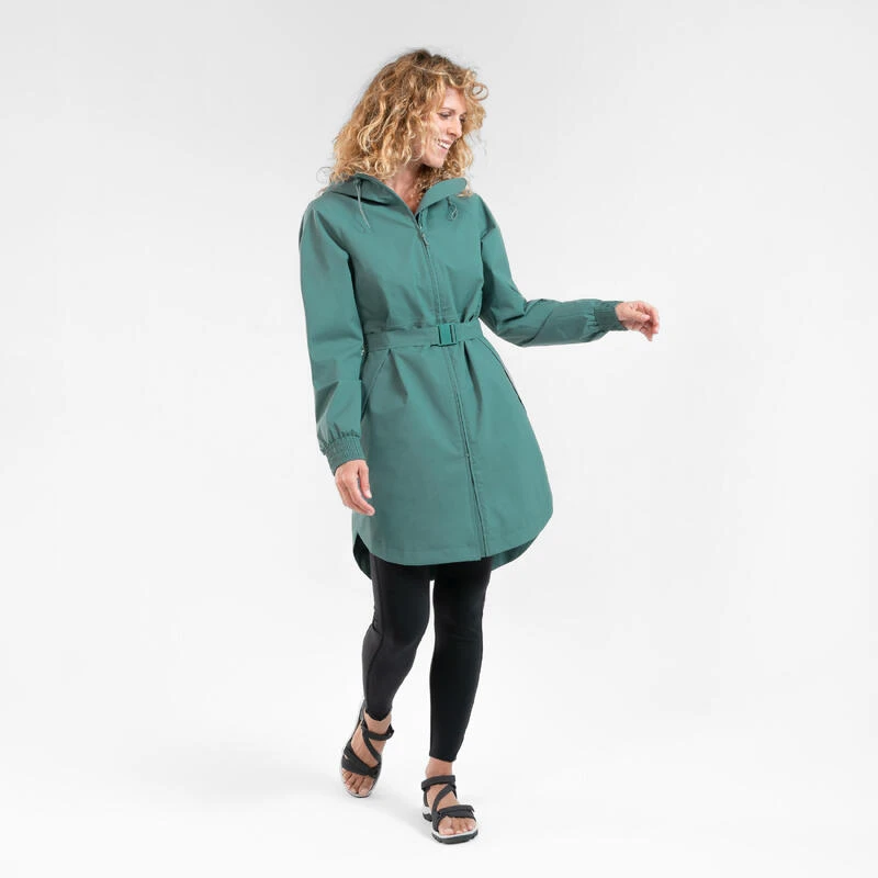 Quechua Veste Longue Imperméable De Randonnée - Raincut Long Series - Femme 2 Quechua Veste Longue Imperméable De Randonnée - Raincut Long Series - Femme – Image 2