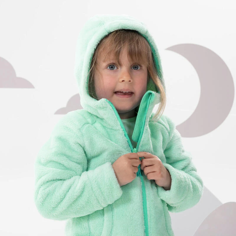 Quechua Veste Polaire Chaude De Randonnée - MH500 Turquoise - Enfant 2- 6 Ans 4 Quechua Veste Polaire Chaude De Randonnée - MH500 Turquoise - Enfant 2- 6 Ans – Image 4