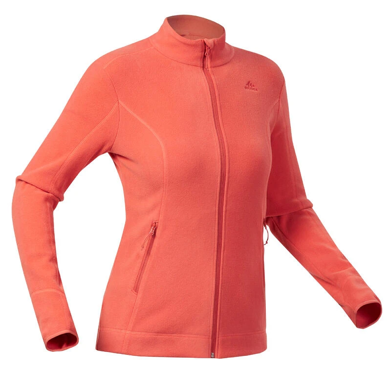Quechua Veste Polaire De Randonnée - MH120 -orange Femme 2 Quechua Veste Polaire De Randonnée - MH120 -orange Femme – Image 2