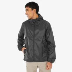 Quechua VESTE RAINCUT FULLZIP NOIRE H -Quechua veste raincut fullzip noire h 3